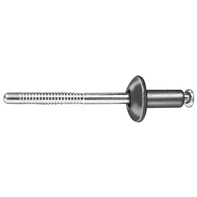 3/16" Aluminum Rivet Black Rec Head Grip to 1/4" - PK 25-WF55374