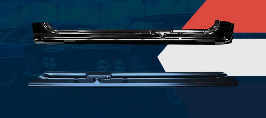 Diagram showing the difference between inner and outer rocker panels.
