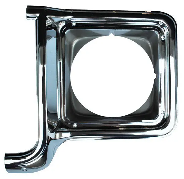 1973-1978 Chevrolet|GMC Pickup|Blazer|Suburban|Jimmy Headlight Bezel, Driver Side Chrome/Silver/Black GM2512134-0850-051