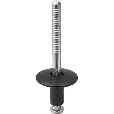 1/4" Aluminum Rivet Black 3/4" Flange Grip 3/32"-9/64" - PK 25-WF55474