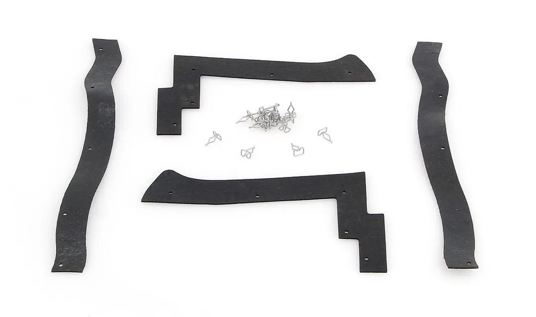 1966-1967 Dodge Charger|Coronet Fender Splash Shield Seals Front w/Clips-FDCF-FSF2