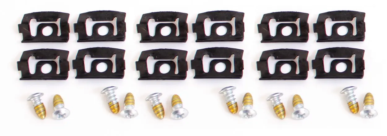 1970-1976 Dodge|Plymouth Demon|Duster|Dart Back Glass Molding Clips/Screw Kit-AMKH-C-8026