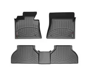 2009-2014 Ford F-150 WeatherTech Front and Rear Floorliners-Black-446111-441793-WT