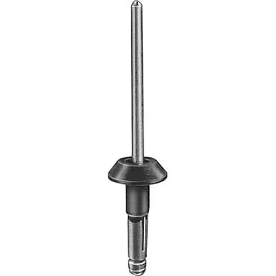 5mm Aluminum Rivet Leg Ret Black Plastic Coated-WF55320-P