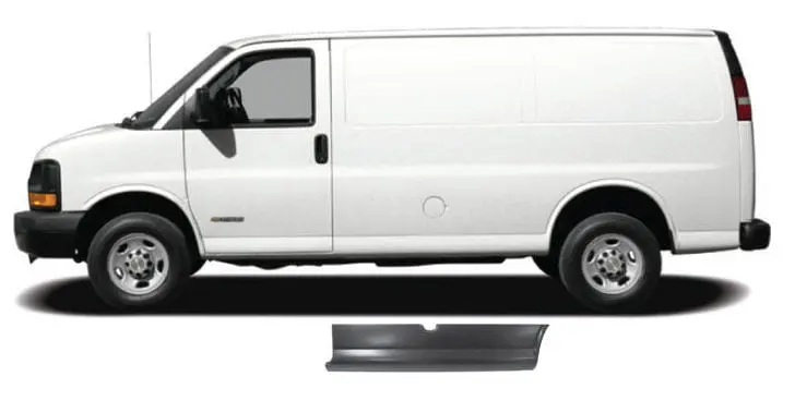 Chevy Express van lower left quarter