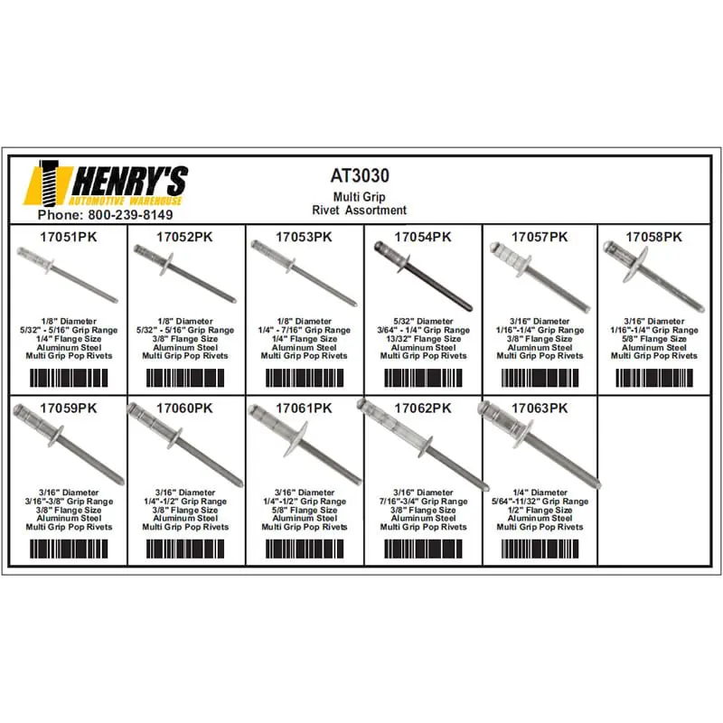 Multi Grip Rivet Assortment-AT3030