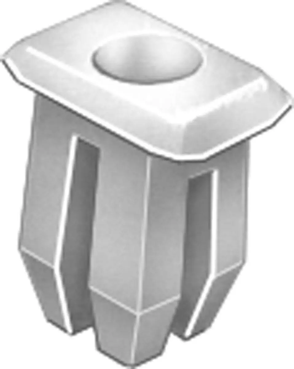 Nylon Nut #6 Screw Hole 6mm Square-WF34740