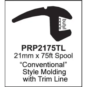 Custom PVC Compound Universal Reveal Molding With Trim Line| 21mm x 75 Feet Roll-PRP2175TL-4