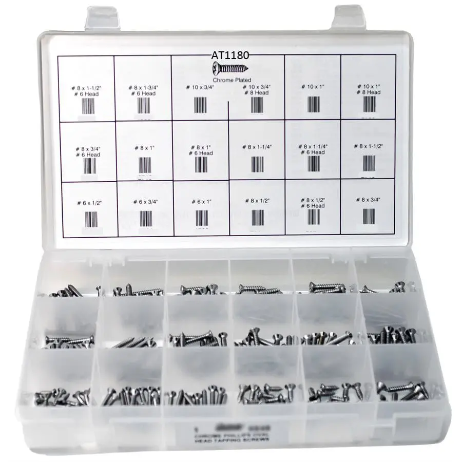 Phillips Chrome Oval Head Screw Assortment - Image 2