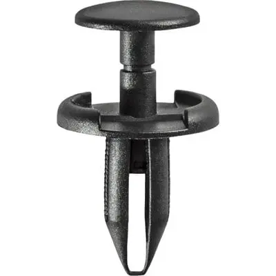 Push Pin Rivet 6mm Hole-17mmW- 16mm Stem Black-WF46250-P