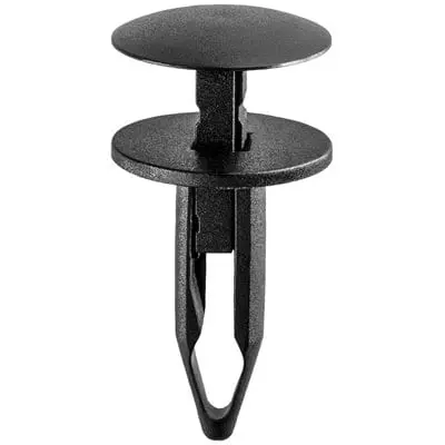 Push Pin Rivet 8mm Hole-20mm Washer Black-WF46360-P
