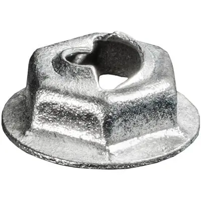 Thread Cut Nut Shaft 1/4" Hole x 7/16" - PK 100-WF35046