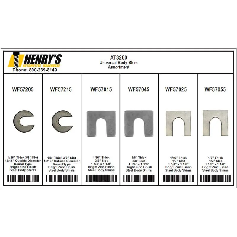 Universal Body Shim Assortment-AT3200