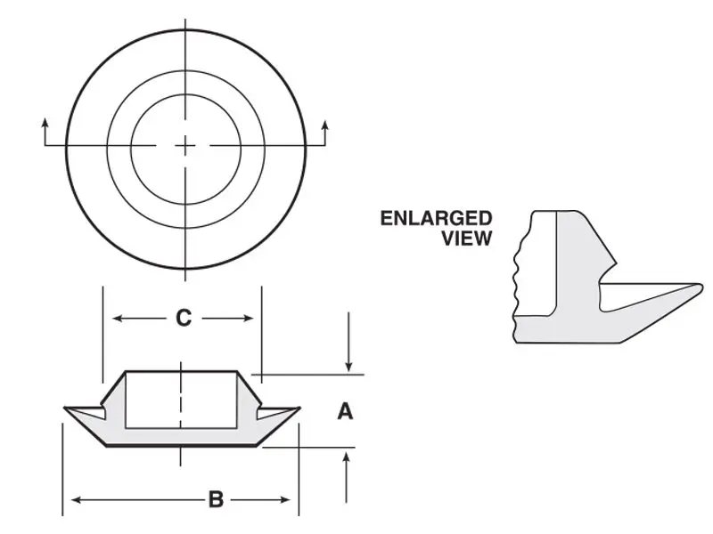 flush hole plug dimensions