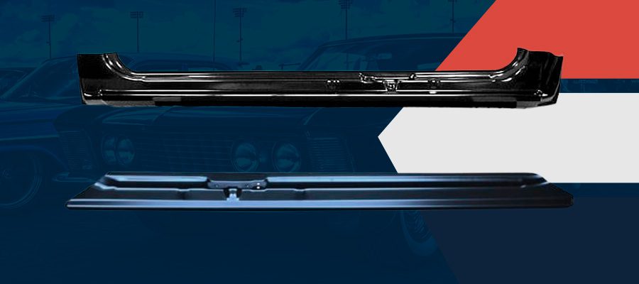 Diagram showing the difference between inner and outer rocker panels.