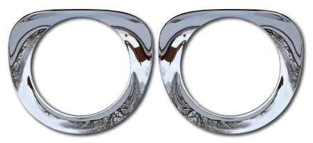 1955-1957 Chevy/GMC Pickup Headlight Bezel Set (Chrome, w/ Seals)-0847-055