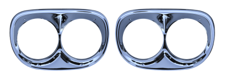1958-1959 CHEVY/GMC PICKUP HEAD LIGHT BEZEL SET (CHROME)-0847-056