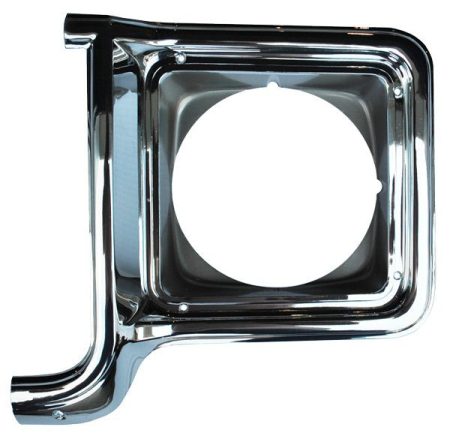 1973-1978 Chevrolet|GMC Pickup|Blazer|Suburban|Jimmy Headlight Bezel, Driver Side Chrome/Silver/Black GM2512134-0850-051