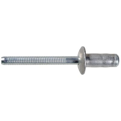 1/4" Steel Rivet (Zinc) Peel Split 1/2" Flange Grip .057"-.157" - PK 25-WF55404