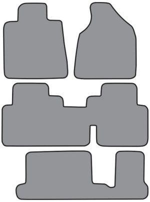 2007-2009 Saturn Outlook 2pc Fronts & 2pc Rear Runners Floor Mat 4pc (P552/552R)