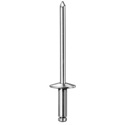 1/8" Aluminum Rivet Large Flange Grip 1/8"-1/4"-WF53120-P