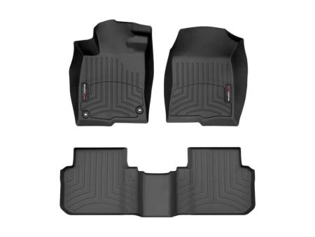 2002-2008 Honda| Acura Civic| Integra WeatherTech Front and Rear Floorliners-Black-441692-1-2-WT