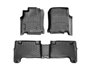 2004-2008 Ford| Lincoln F-150| Mark LT WeatherTech Front and Rear Floorliners-Black-44005-1-2-WT