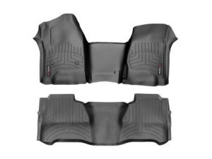2017-2019 Ford Explorer WeatherTech Front and Rear Floorliners-Black-449811-443592-WT
