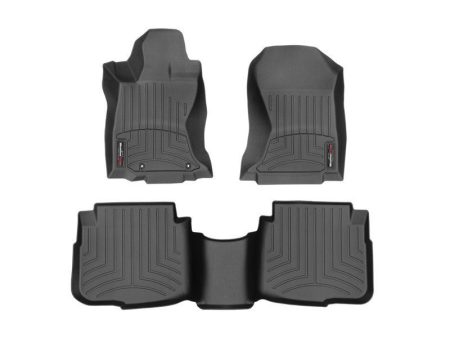 2020-2025 Subaru Legacy| Outback WeatherTech Front and Rear Floorliners-Black-441583-1-2-WT