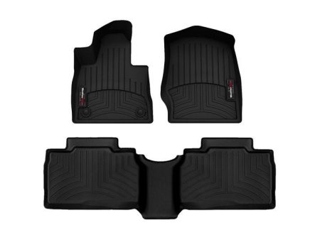 2021-2025 Ford Explorer WeatherTech Front and Rear Floorliners-Black-4417161-4415752-WT