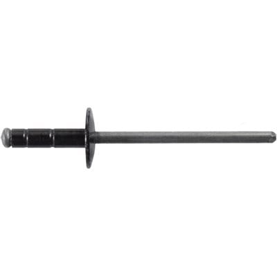 3.2mm Aluminum Rivet Black Multi Grip 4 to 7.9mm - PK 25-WF55244