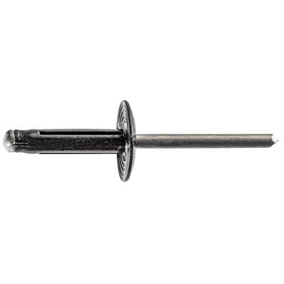 3/16" Aluminum Leg Ret Rivet Black 5/8" Flange-WF55780-P