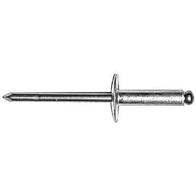 3/16" Aluminum Rivet Large 9/16" Flange Grip 1/2"-5/8"-WF53280-P