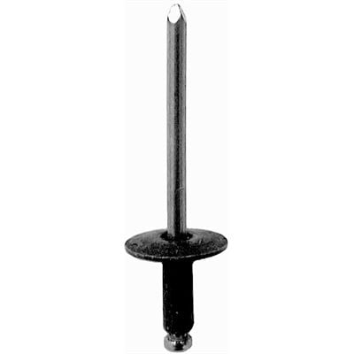 3/16" Steel Rivet 5/8" Flange Black Grip 1/4"-3/8" - PK 50-WF55775