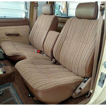 1989-1995 Toyota Pickup Truck Bench Seat Upholstery Kit, Integrated Headrests, Notch On Bottom With Headrests, Seat Belt Pass Thru's-50223HR