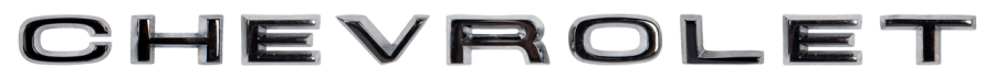 1967-1968 Chevy Pickup and Suburban Chrome Hood Letters
