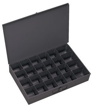 Large Grey Plastic Compartment Box