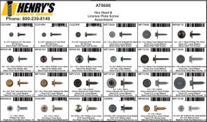 License Plate Screws Assortment Tray - AT8686
