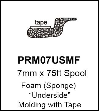 SPONGE UNIVERSAL UNDERSIDE MOLDING WITH ADHESIVE TAPE| 5MM X 75 FEET ROLL-PRM07USMF-4