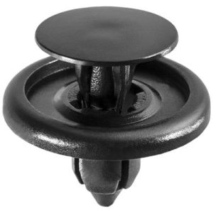 Push Pin Rivet 7mm Hole-20mm Washer Black-WF46310-P