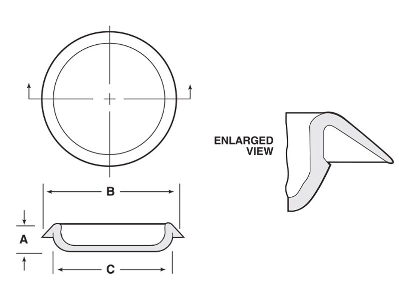 3/4" Recessed Center Black Poly Hole/body Plug, Box of 100 - Image 2