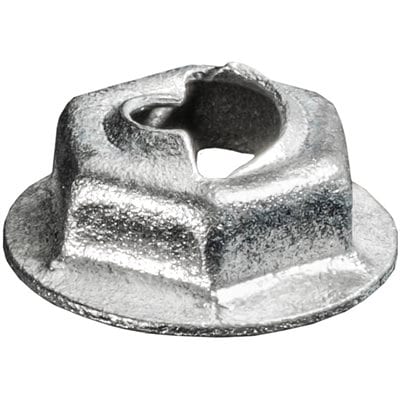 Thread Cut Nut Shaft 1/4" Hole x 7/16" - PK 100-WF35046