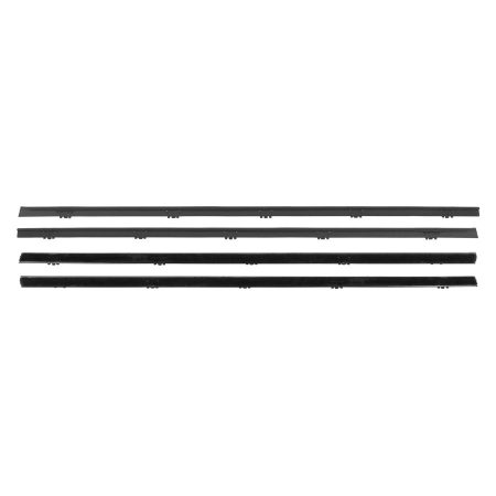 1967-1972 Chevrolet/GMC Pickup/Blazer/ Jimmy/Suburban Black Beltline Molding 4 PC Kit-Driver and Passenger-WFK111067