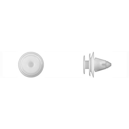 White Nylon Rocker Moulding Retainer 9mm Hole 13mm Stem-WF40943
