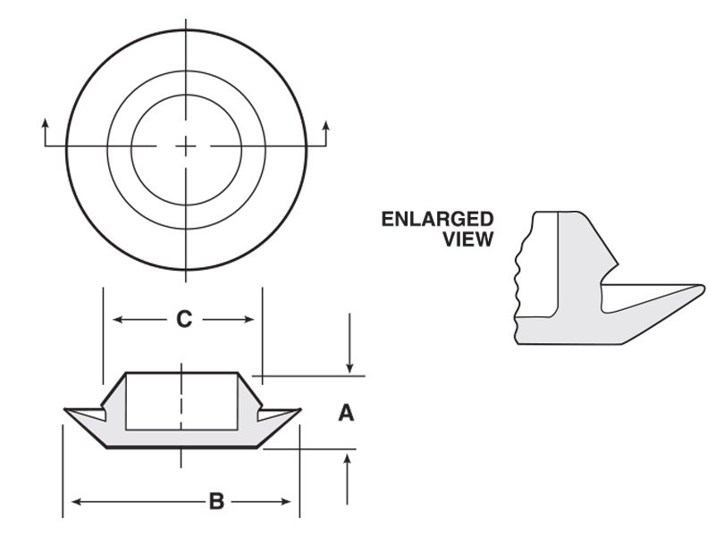 flush hole plug dimensions